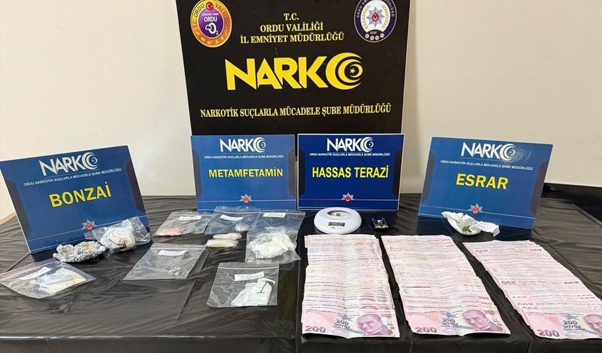 Ordu'da uyuşturucu operasyonlarında yakalanan 4 şüpheliden 3'ü tutuklandı